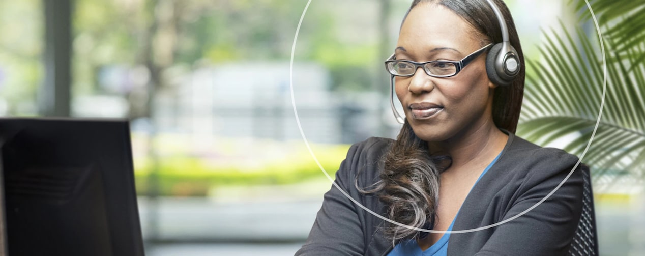 Female OnStar Advisor with Headset on