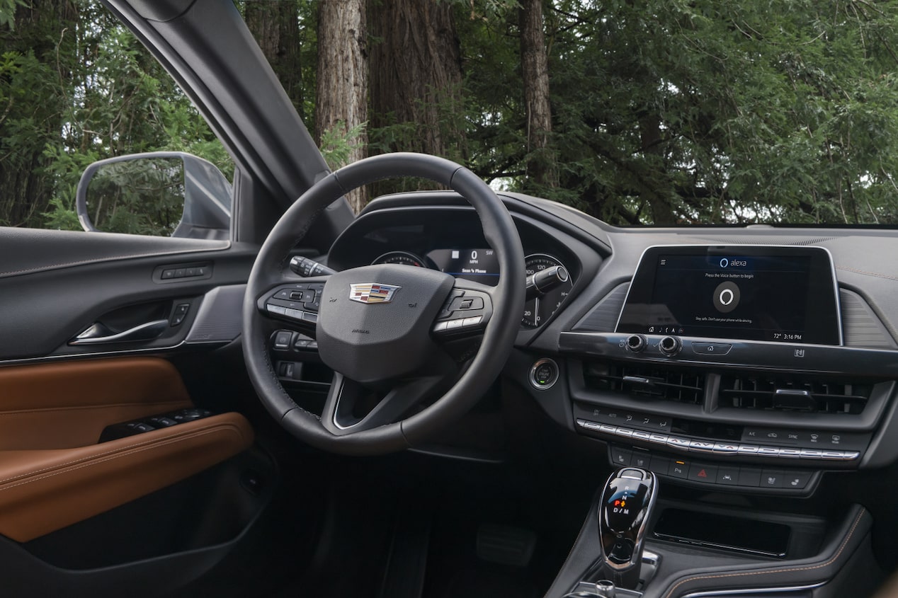 Close up of Steering Wheel & Infotainment System