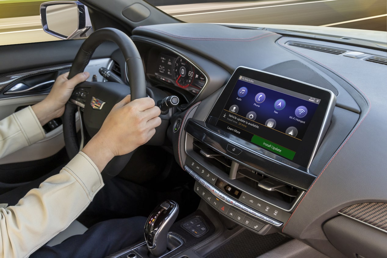 Close up of Steering Wheel & Infotainment System