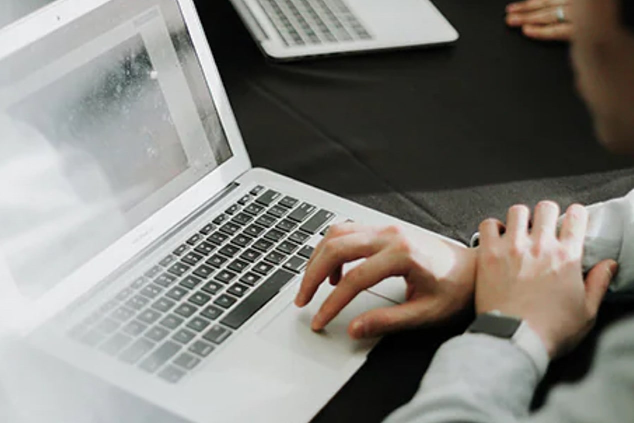 Person Using Laptop