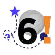 "Six" Graphic With Exclamation