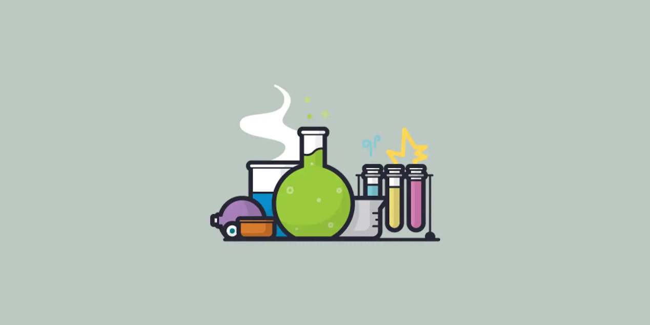 Potion Viles and Beakers with One Smoking Graphic